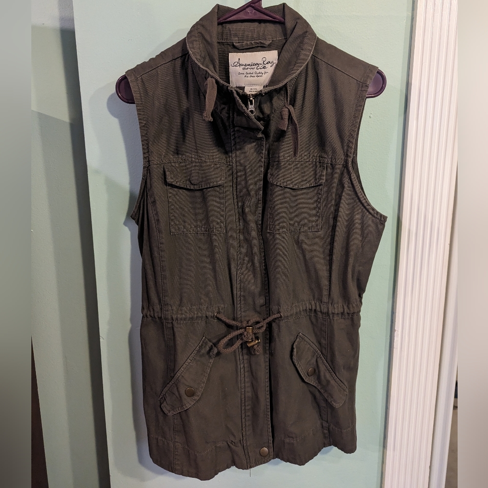 olive green vest